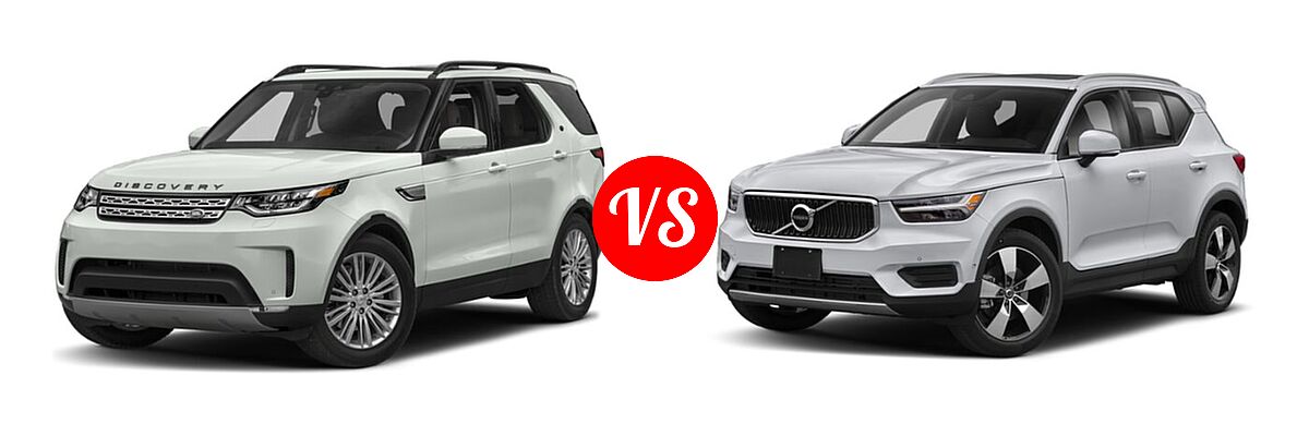 2020 Land Rover Discovery SUV HSE / HSE Luxury / Landmark Edition / SE vs. 2019 Volvo XC40 SUV Momentum / R-Design - Front Left Comparison