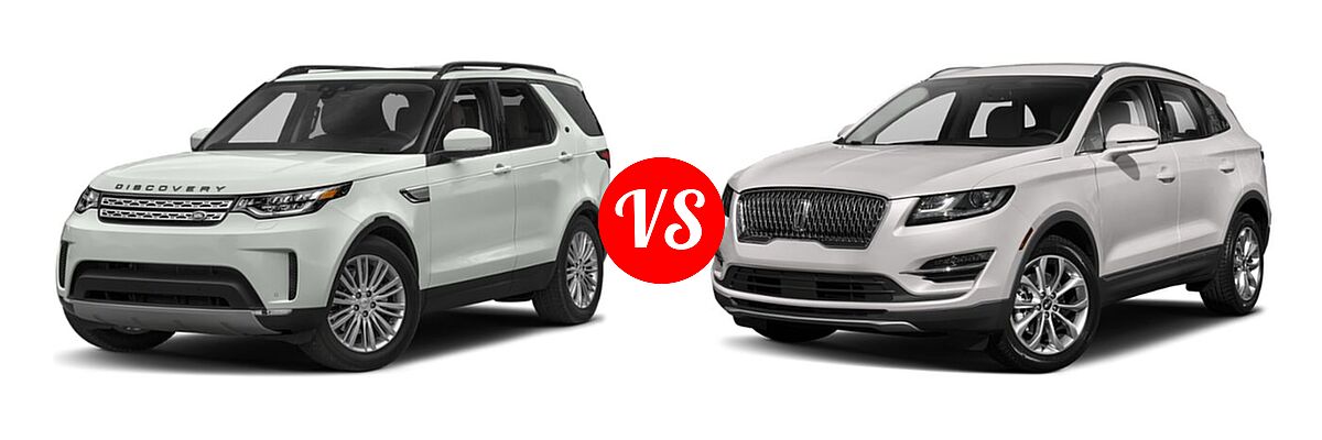 2020 Land Rover Discovery SUV Diesel HSE / HSE Luxury / SE vs. 2019 Lincoln MKC SUV Black Label / FWD / Reserve / Select / Standard - Front Left Comparison