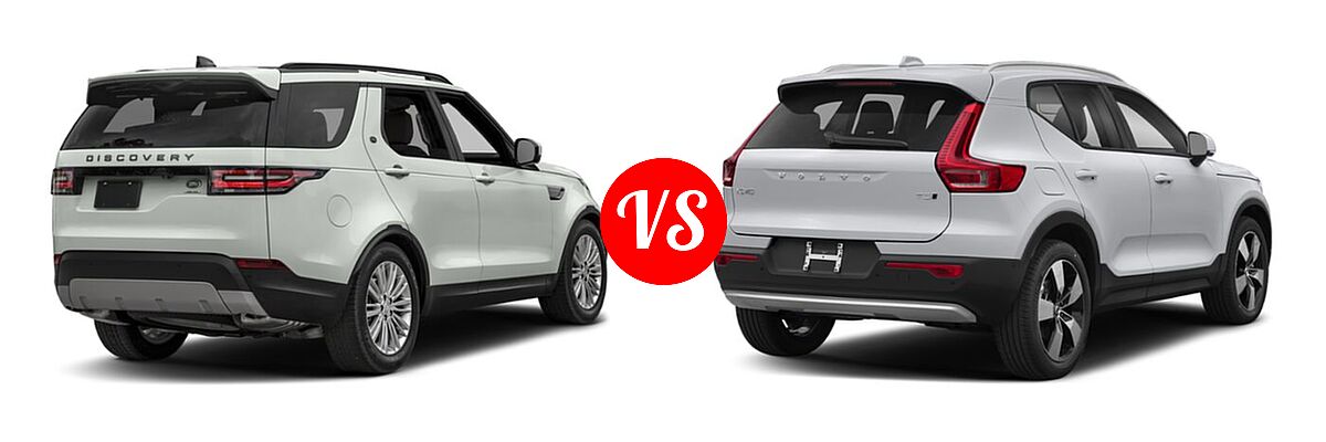 2020 Land Rover Discovery SUV HSE / HSE Luxury / Landmark Edition / SE vs. 2019 Volvo XC40 SUV Momentum / R-Design - Rear Right Comparison