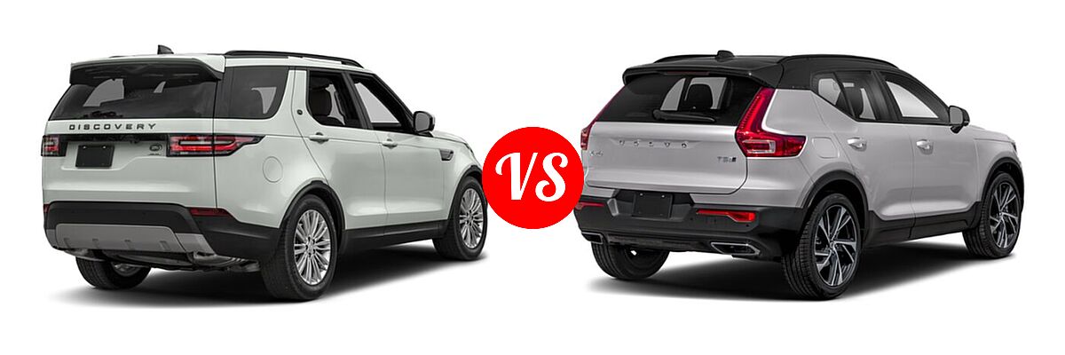 2020 Land Rover Discovery SUV HSE / HSE Luxury / Landmark Edition / SE vs. 2019 Volvo XC40 SUV R-Design - Rear Right Comparison