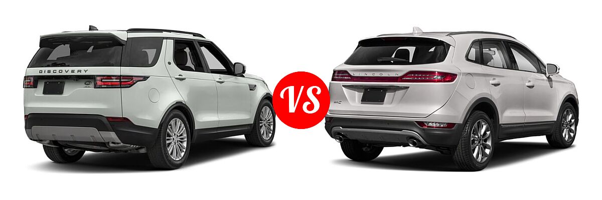 2020 Land Rover Discovery SUV Diesel HSE / HSE Luxury / SE vs. 2019 Lincoln MKC SUV Black Label / FWD / Reserve / Select / Standard - Rear Right Comparison