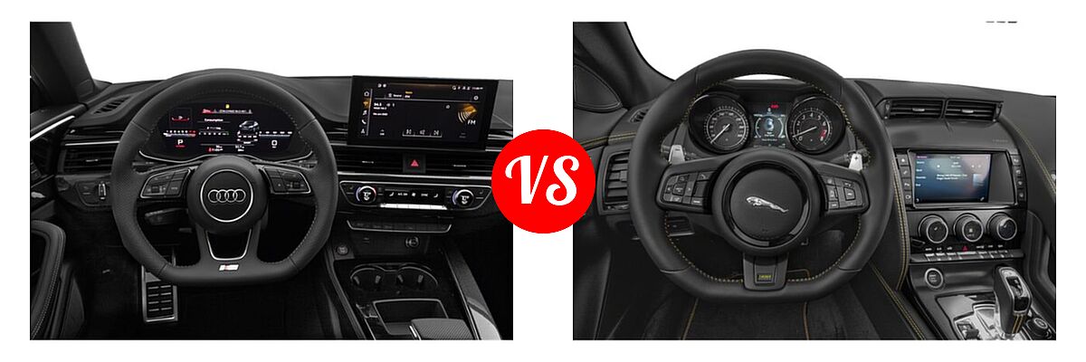 2021 Audi S5 Coupe Prestige vs. 2018 Jaguar F-TYPE Coupe 400 Sport - Dashboard Comparison