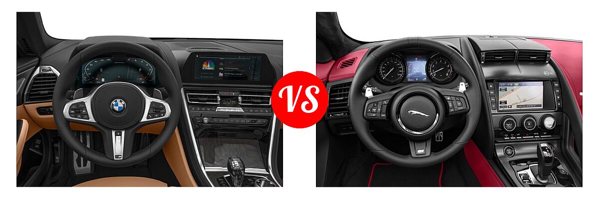 2021 BMW 8 Series M850i Convertible M850i xDrive vs. 2018 Jaguar F-TYPE SVR Convertible SVR - Dashboard Comparison