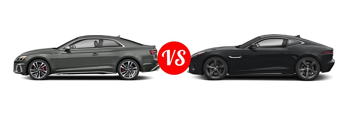 2021 Audi S5 Coupe Prestige vs. 2018 Jaguar F-TYPE Coupe 400 Sport - Side Comparison