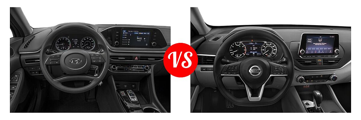 2020 Hyundai Sonata Sedan SE vs. 2020 Nissan Altima Sedan 2.5 S - Dashboard Comparison