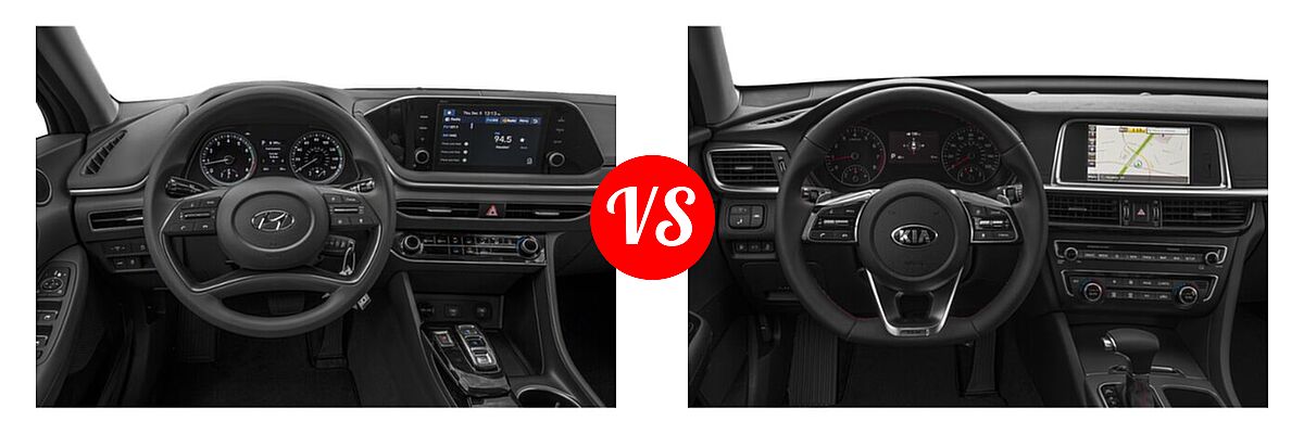 2020 Hyundai Sonata Sedan SE vs. 2020 Kia Optima Sedan SX - Dashboard Comparison