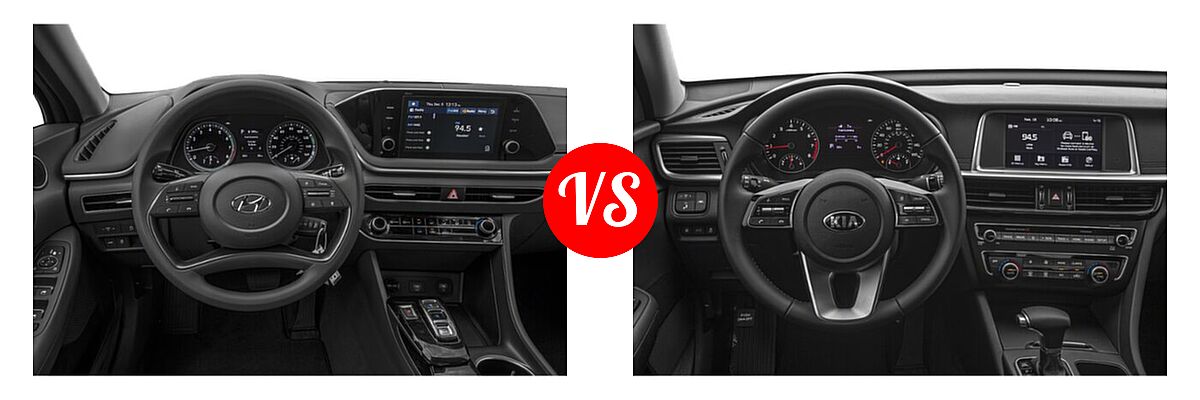 2020 Hyundai Sonata Sedan SE vs. 2020 Kia Optima Sedan S - Dashboard Comparison