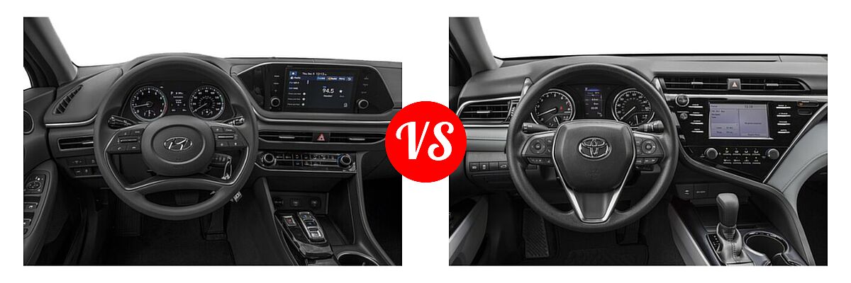 2020 Hyundai Sonata Sedan SE vs. 2020 Toyota Camry Sedan L / LE - Dashboard Comparison