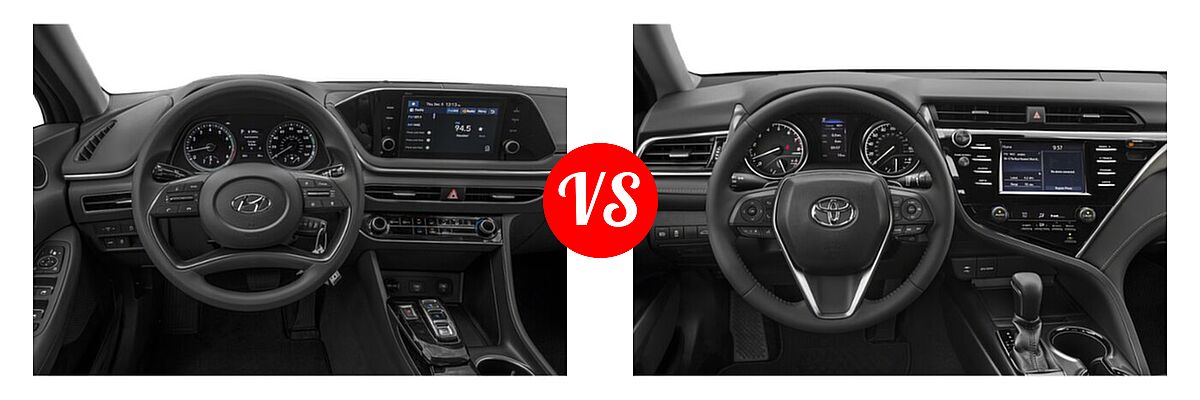 2020 Hyundai Sonata Sedan SE vs. 2020 Toyota Camry Sedan SE - Dashboard Comparison
