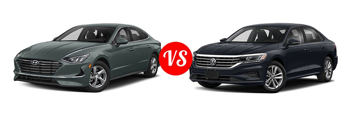 2020 Hyundai Sonata Sedan SE vs. 2020 Volkswagen Passat Sedan 2.0T S / 2.0T SE / 2.0T SEL - Front Left Comparison
