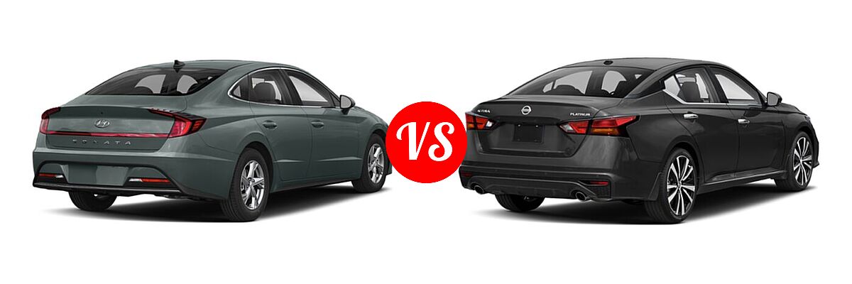 2020 Hyundai Sonata Sedan SE vs. 2020 Nissan Altima Sedan 2.5 S - Rear Right Comparison