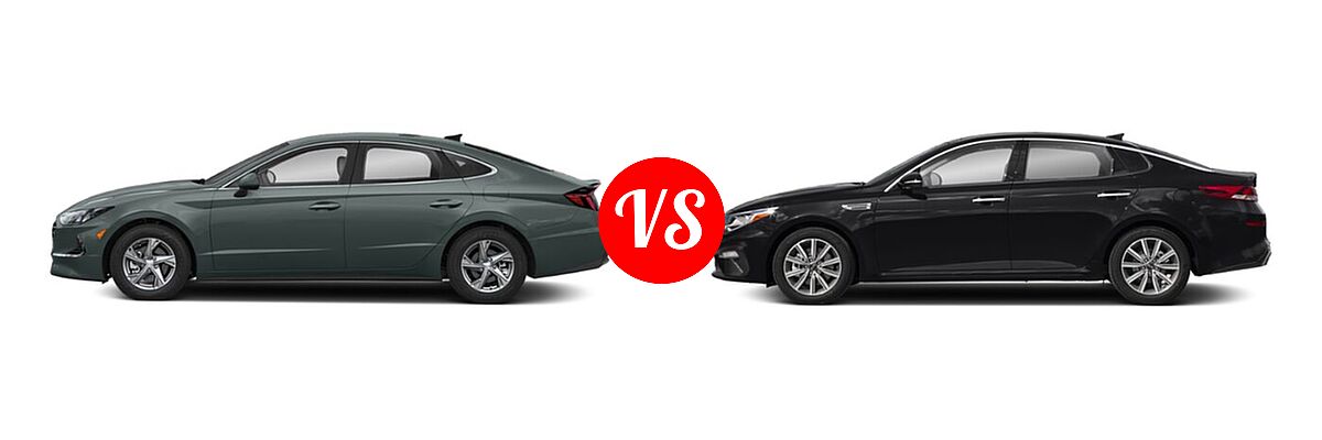 2020 Hyundai Sonata Sedan SE vs. 2020 Kia Optima Sedan EX - Side Comparison