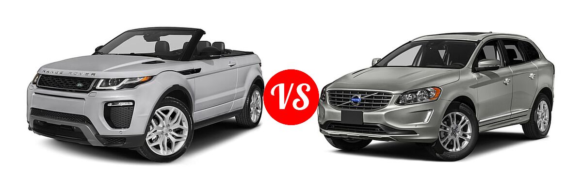 2017 Land Rover Range Rover Evoque SUV HSE Dynamic / SE Dynamic vs. 2017 Volvo XC60 SUV Dynamic / Inscription - Front Left Comparison