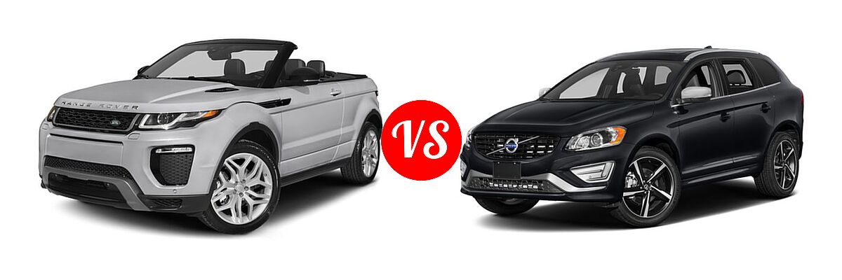 2017 Land Rover Range Rover Evoque SUV HSE Dynamic / SE Dynamic vs. 2017 Volvo XC60 SUV R-Design - Front Left Comparison