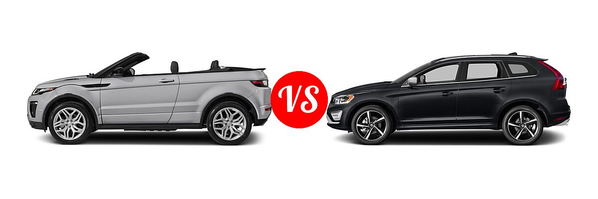 2017 Land Rover Range Rover Evoque SUV HSE Dynamic / SE Dynamic vs. 2017 Volvo XC60 SUV R-Design - Side Comparison