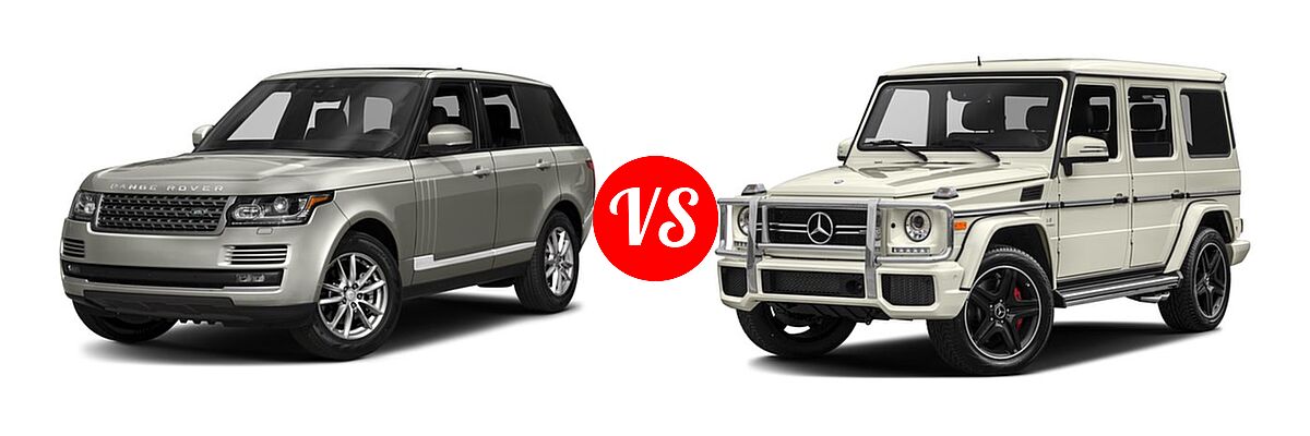 2017 Land Rover Range Rover SV Autobiography Dynamic SUV SV Autobiography Dynamic vs. 2017 Mercedes-Benz G-Class AMG G 63 SUV AMG G 63 - Front Left Comparison