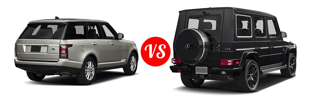 2017 Land Rover Range Rover SV Autobiography LWB SUV SV Autobiography vs. 2017 Mercedes-Benz G-Class AMG G 65 SUV AMG G 65 - Rear Right Comparison