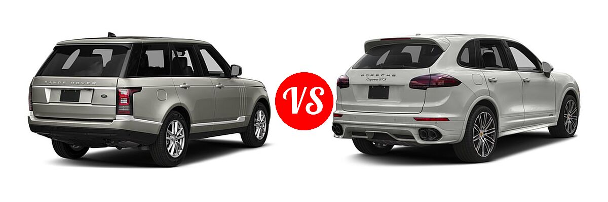 2017 Land Rover Range Rover SV Autobiography Dynamic SUV SV Autobiography Dynamic vs. 2017 Porsche Cayenne SUV GTS - Rear Right Comparison