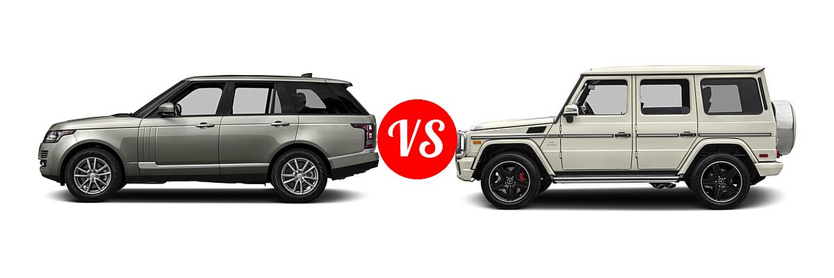 2017 Land Rover Range Rover SV Autobiography Dynamic SUV SV Autobiography Dynamic vs. 2017 Mercedes-Benz G-Class AMG G 63 SUV AMG G 63 - Side Comparison