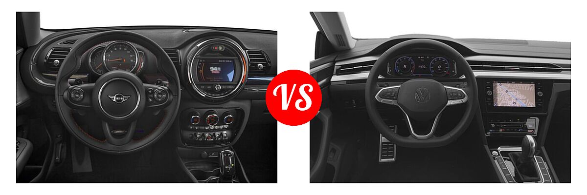 2021 MINI Clubman John Cooper Works Hatchback John Cooper Works vs. 2021 Volkswagen Arteon Hatchback SE - Dashboard Comparison