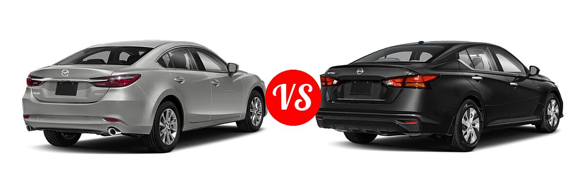 2021 Mazda 6 Sedan Sport vs. 2021 Nissan Altima Sedan 2.5 S - Rear Right Comparison