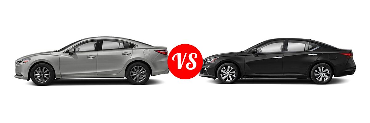 2021 Mazda 6 Sedan Sport vs. 2021 Nissan Altima Sedan 2.5 S - Side Comparison