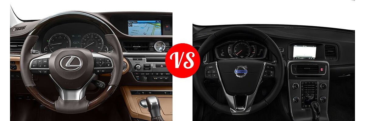2017 Lexus ES 350 Sedan ES 350 vs. 2017 Volvo S60 Sedan Dynamic - Dashboard Comparison