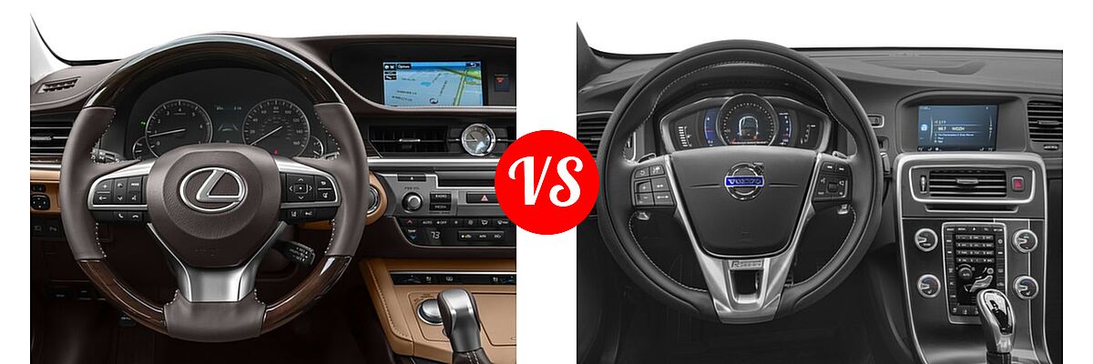 2017 Lexus ES 350 Sedan ES 350 vs. 2017 Volvo S60 Sedan R-Design Platinum - Dashboard Comparison