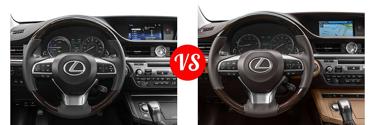 2017 Lexus ES 300h Sedan ES 300h vs. 2017 Lexus ES 350 Sedan ES 350 - Dashboard Comparison