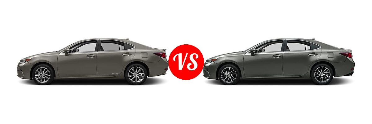 2017 Lexus ES 300h Sedan ES 300h vs. 2017 Lexus ES 350 Sedan ES 350 - Side Comparison