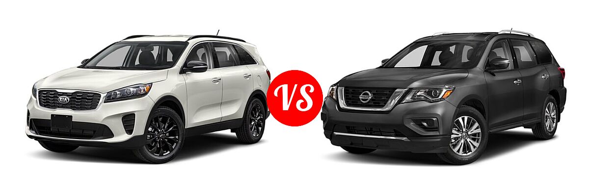 2020 Kia Sorento SUV L / LX vs. 2020 Nissan Pathfinder SUV S - Front Left Comparison