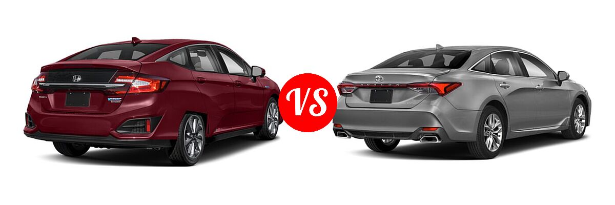 2021 Honda Clarity Sedan PHEV Touring vs. 2021 Toyota Avalon Sedan XLE - Rear Right Comparison