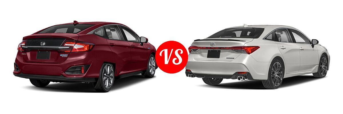 2021 Honda Clarity Sedan PHEV Touring vs. 2021 Toyota Avalon Sedan Touring - Rear Right Comparison