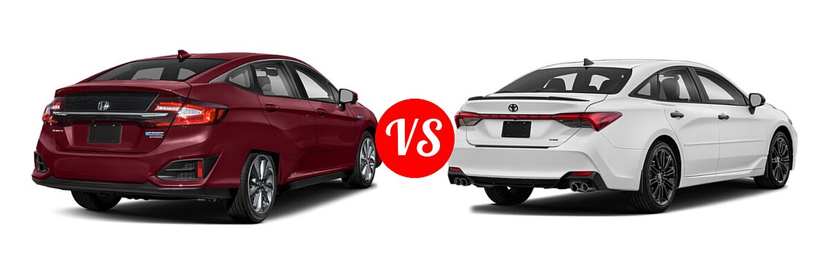 2021 Honda Clarity Sedan PHEV Touring vs. 2021 Toyota Avalon Sedan XSE Nightshade - Rear Right Comparison