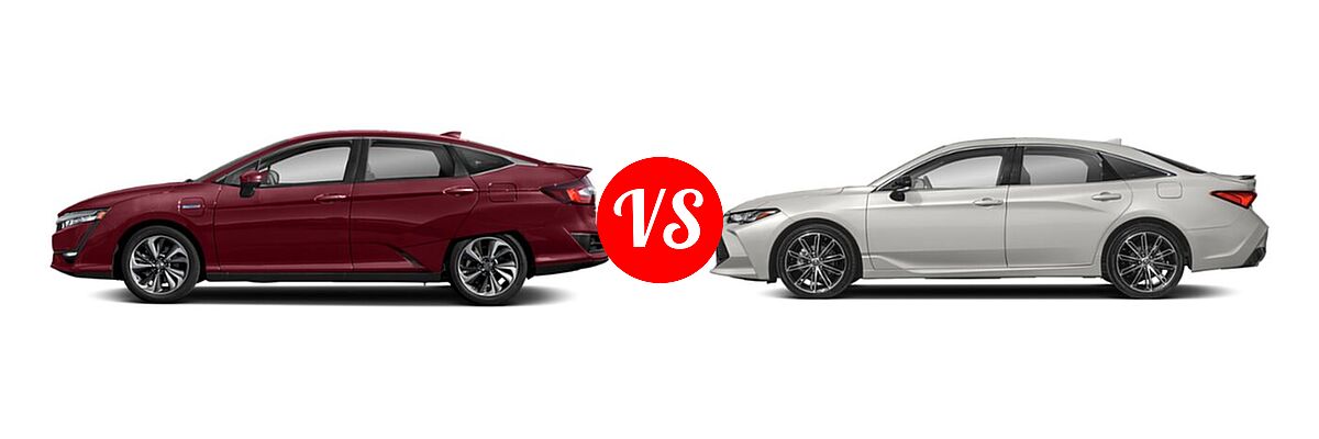 2021 Honda Clarity Sedan PHEV Touring vs. 2021 Toyota Avalon Sedan Touring - Side Comparison