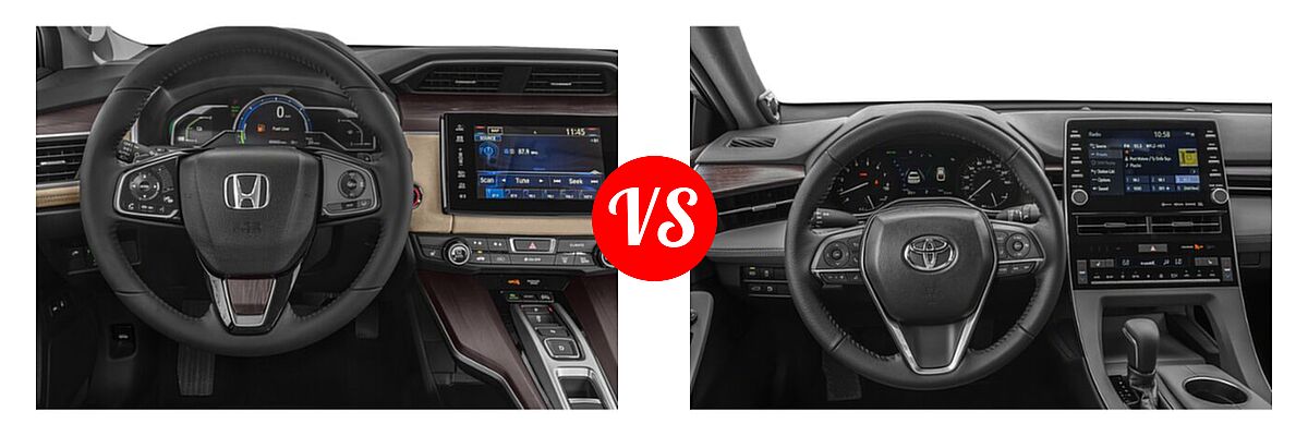 2021 Honda Clarity Sedan PHEV Touring vs. 2021 Toyota Avalon Sedan XLE - Dashboard Comparison