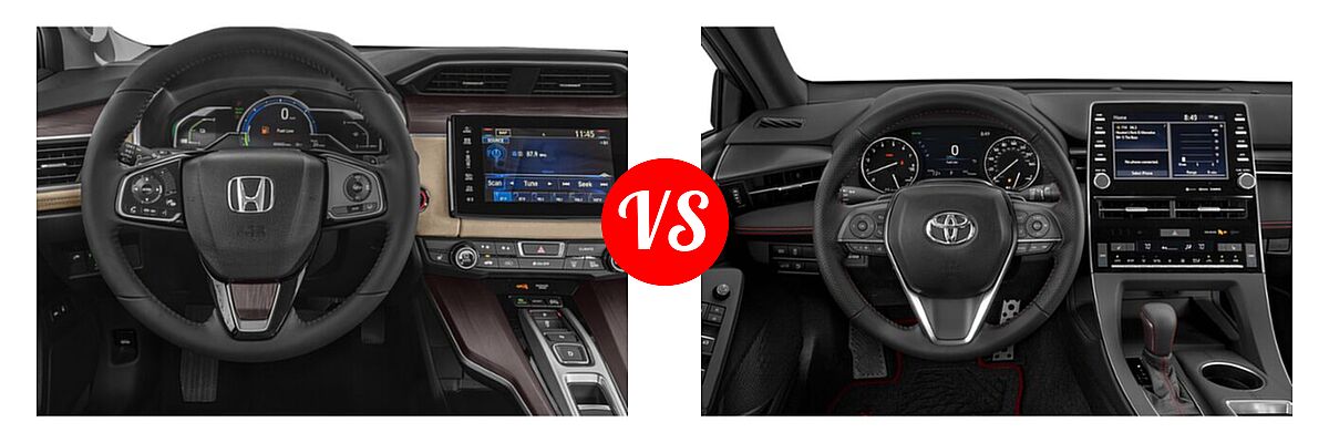 2021 Honda Clarity Sedan PHEV Touring vs. 2021 Toyota Avalon Sedan TRD - Dashboard Comparison