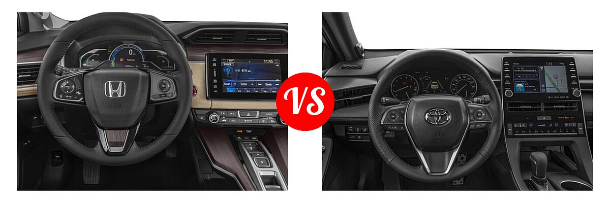 2021 Honda Clarity Sedan PHEV Touring vs. 2021 Toyota Avalon Sedan Touring - Dashboard Comparison