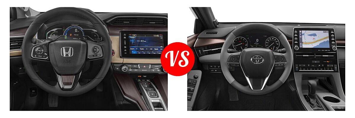 2021 Honda Clarity Sedan PHEV Touring vs. 2021 Toyota Avalon Sedan Limited - Dashboard Comparison