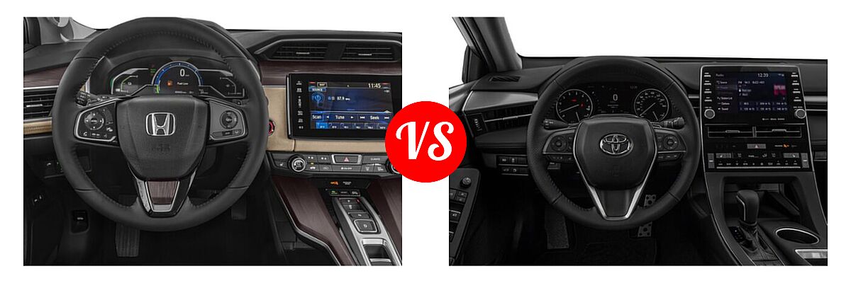 2021 Honda Clarity Sedan PHEV Touring vs. 2021 Toyota Avalon Sedan XSE Nightshade - Dashboard Comparison
