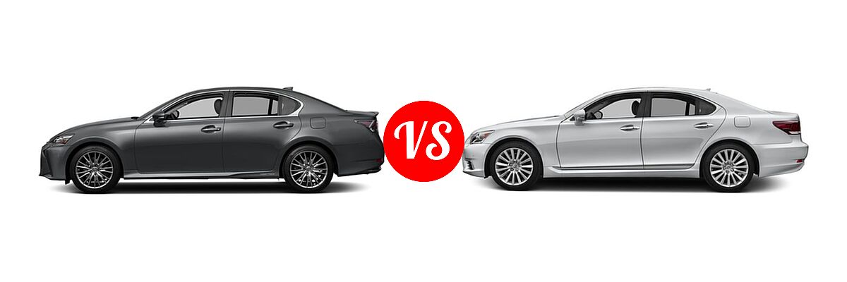 2017 Lexus GS 450h Sedan GS 450h vs. 2017 Lexus LS 460 Sedan LS 460 / LS 460 L - Side Comparison