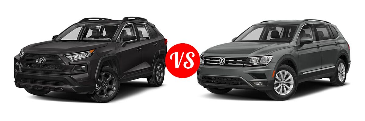 2020 Toyota RAV4 SUV TRD Off Road vs. 2020 Volkswagen Tiguan SUV S / SE / SEL - Front Left Comparison