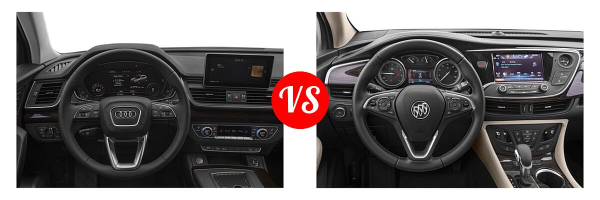 2020 Audi Q5 SUV Premium / Premium Plus / Prestige vs. 2019 Buick Envision SUV Essence / FWD 4dr / Preferred / Premium / Premium II - Dashboard Comparison