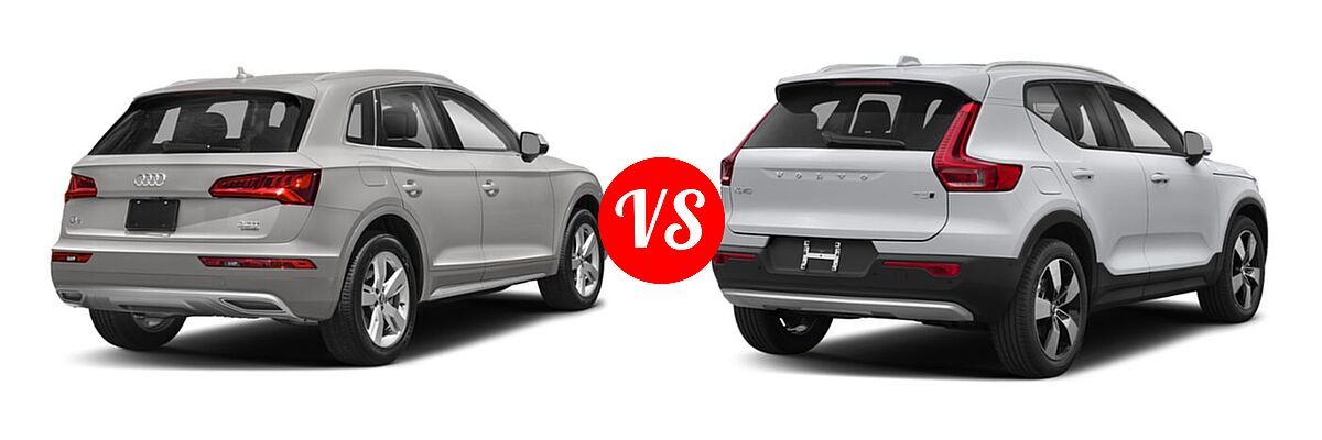 2020 Audi Q5 SUV Premium / Premium Plus / Prestige vs. 2019 Volvo XC40 SUV Momentum / R-Design - Rear Right Comparison