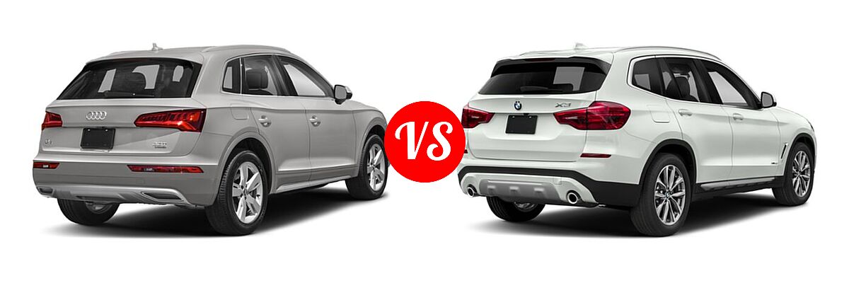 2020 Audi Q5 SUV Premium / Premium Plus / Prestige vs. 2019 BMW X3 SUV sDrive30i / xDrive30i - Rear Right Comparison