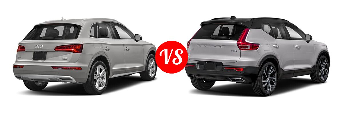 2020 Audi Q5 SUV Premium / Premium Plus / Prestige vs. 2019 Volvo XC40 SUV R-Design - Rear Right Comparison