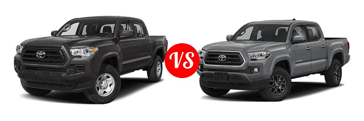 2021 Toyota Tacoma 2WD Pickup Limited / SR vs. 2022 Toyota Tacoma Pickup SR5 - Front Left Comparison