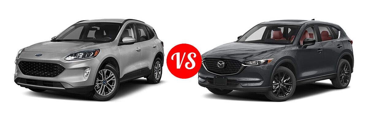2021 Ford Escape SUV SEL vs. 2021 Mazda CX-5 SUV Carbon Edition Turbo - Front Left Comparison