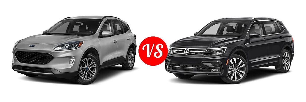 2021 Ford Escape SUV SEL vs. 2021 Volkswagen Tiguan SUV SEL Premium R-Line - Front Left Comparison
