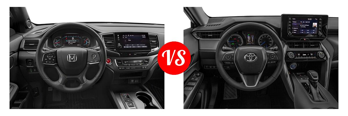 2021 Honda Passport SUV Sport vs. 2021 Toyota Venza SUV LE - Dashboard Comparison